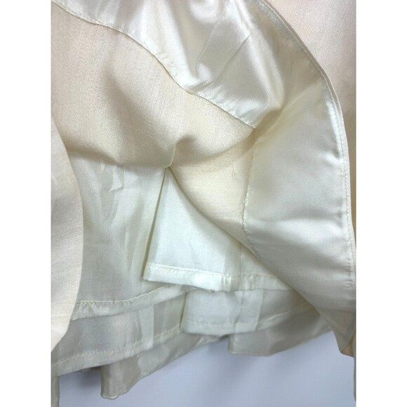 Kate Spade Gayle Fit and Flare Dress Red Cream Size 8 Sleeveless Silk Pleated E4 - Picture 10 of 12